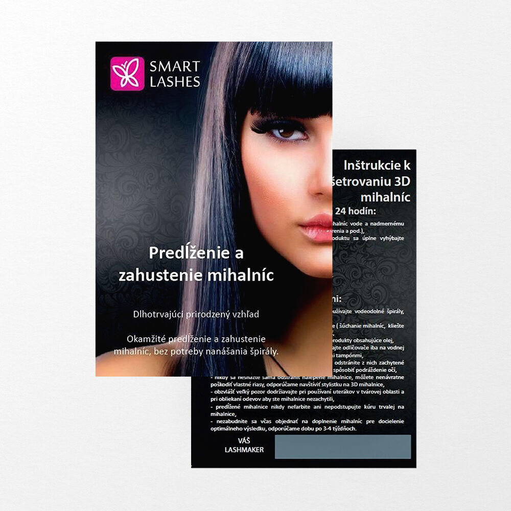 Leták s inštrukciami - 1 ks | Smart Lashes