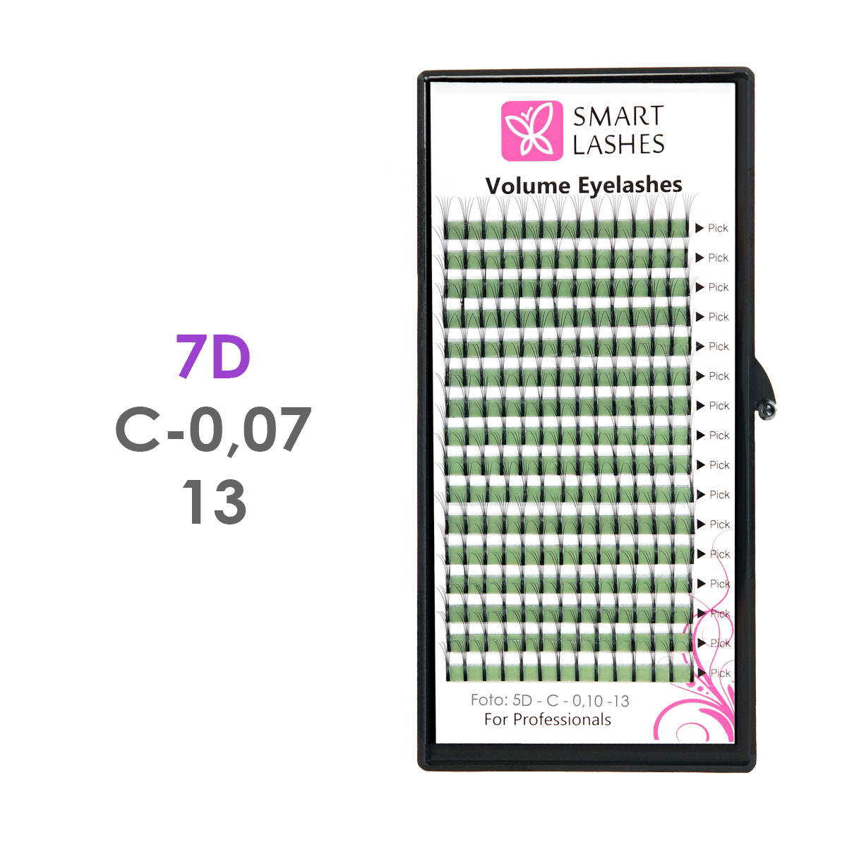 Trsy 7D - C - 0,07 mm x 13 mm - 16 riadkov | Smart Lashes