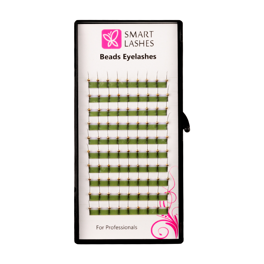 Beads Eyelashes GOLD - C - 0,20 mm x 13 mm - 10 riadkov | Smart Lashes