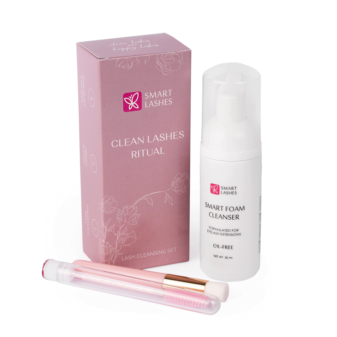 Clean Lashes Ritual - sada na predĺžené mihalnice  | Smart Lashes