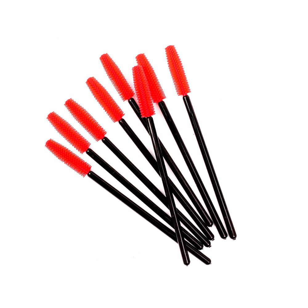 Silikónová rozčesávacia kefka - červená | Smart Lashes