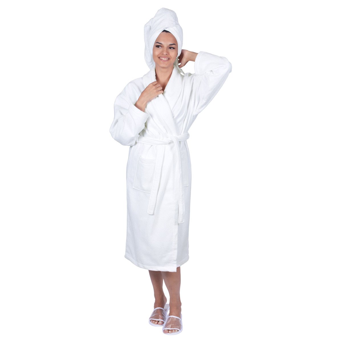 Unisex župan DELUXE - biely