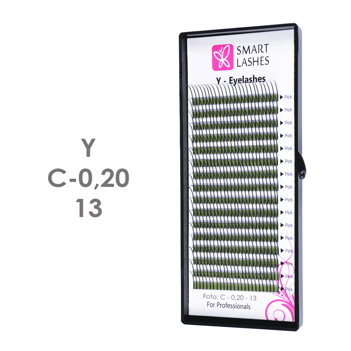 Trsy Y - C - 0,20 mm x 13 mm - 16 riadkov | Smart Lashes
