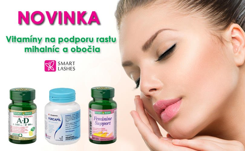 VITAMÍNY NA PODPORU RASTU MIHALNÍC A OBOČIA